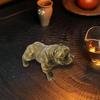 Dog Figurine Animal Brass Statue Tabletop Ornament for Cabinet Table Showcase