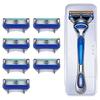 Shinshin Salon Clean Shaving Simple Razor Product + Набор из 8 лезвий для бритвы, 8 предметов, 1 набор, корейское лезвие для бритвы