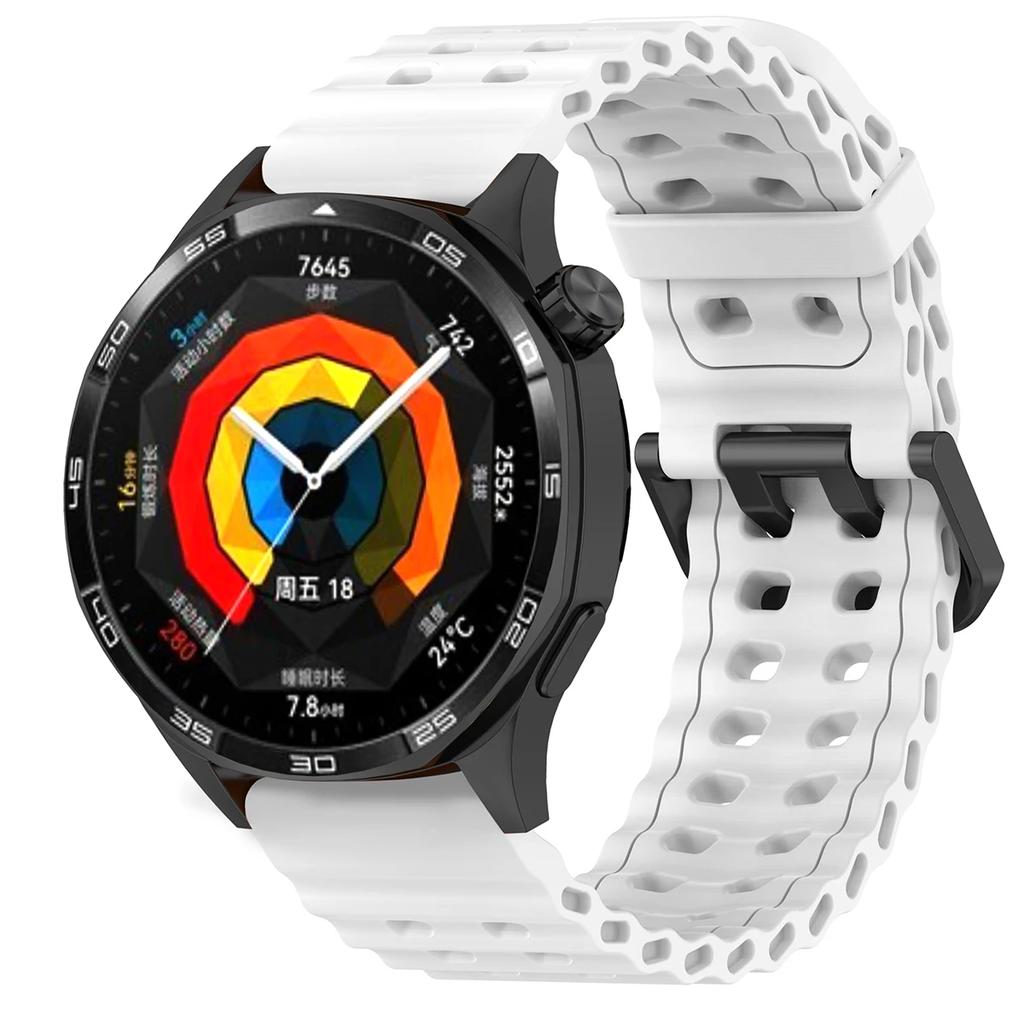 22мм Океанический силиконовый ремешок для Huawei Watch GT5 5Pro GT4 46мм Сменный 24мм браслет для Samsung Galaxy Watch 3 45мм Gear S3