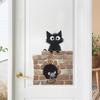 Cartoon Cat Mouse Wall Sticker Kids Room Background Decor Door Home Decoration Self-Adhesive Decals