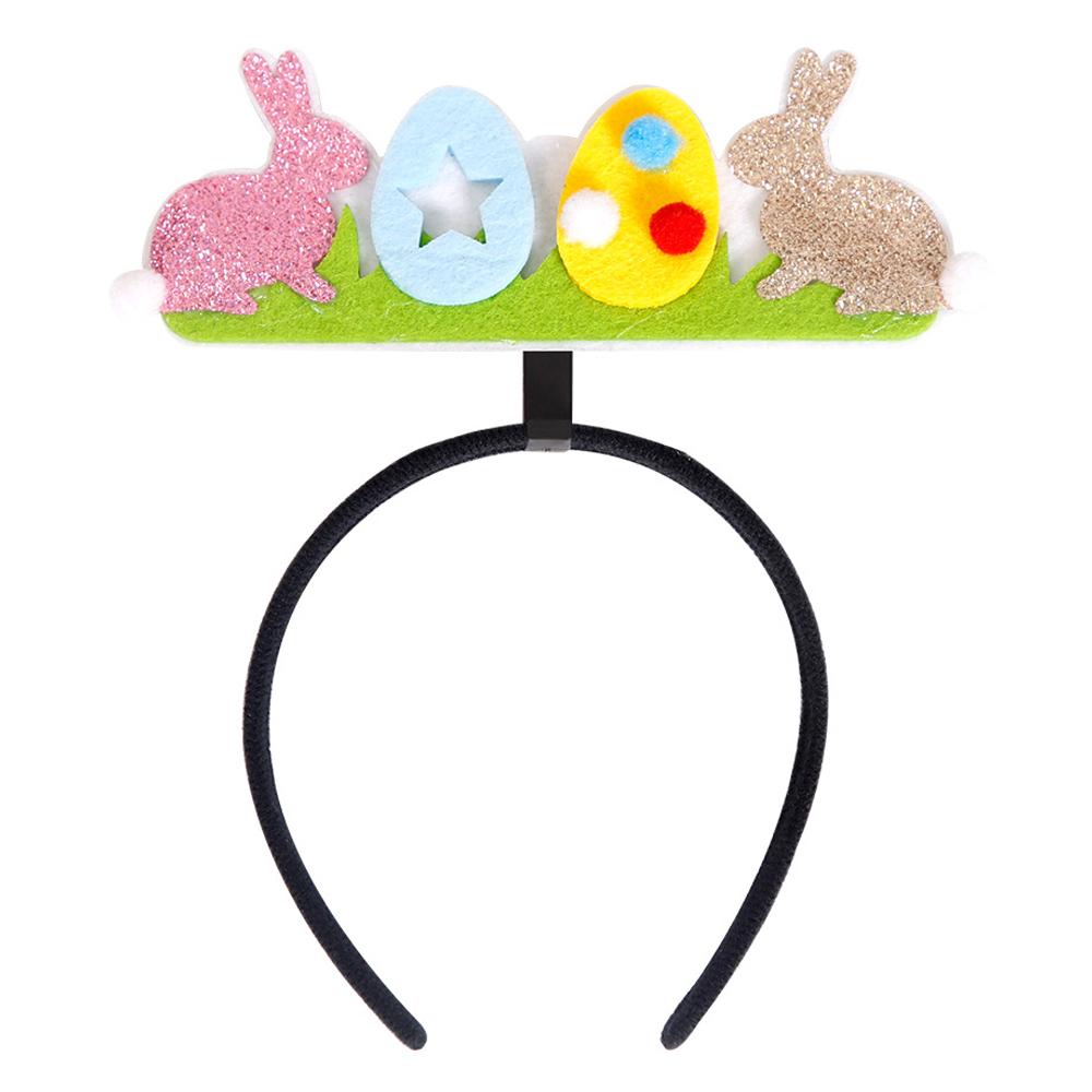 2Pcs Happy Easter Hair Hoop Bunny Carrot Eggs Chick Headband Party Prop