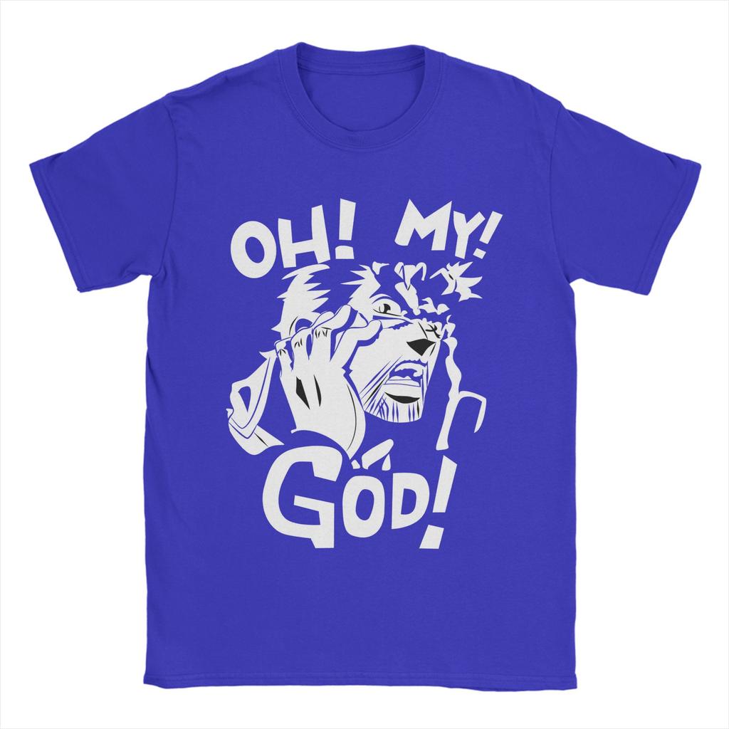 Oh My God JoJos Bizarre Adventure T Shirt Unisexs Pure Cotton Awesome TShirts Round Collar Tees Short Sleeve Clothing Unique