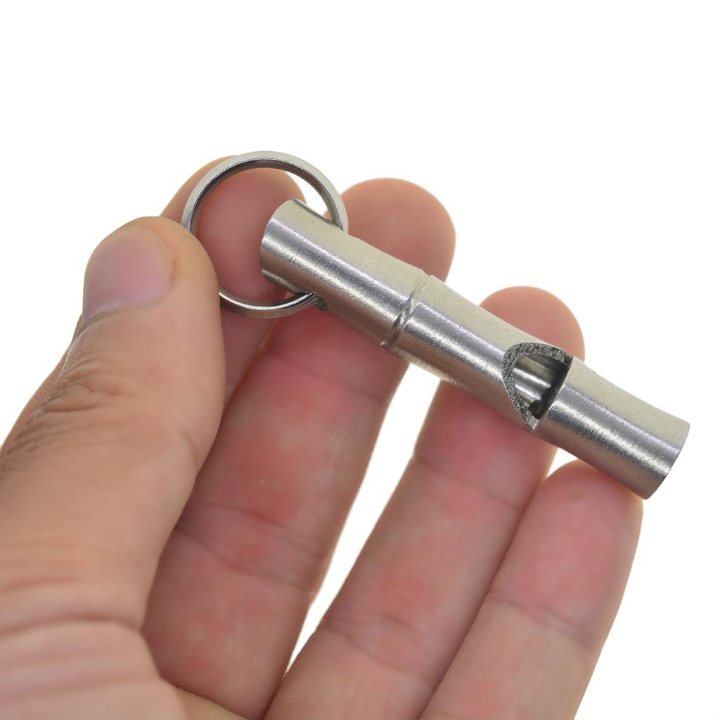 Ручной работы из твердой латуни и нержавеющей стали 304 бамбуковый спасательный свисток брелок для ключей с кольцами 20 мм EDC FOB DIY застежка