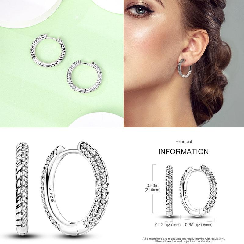 Hoop Earrings New silver 925 Rainbow, Shell, Women's Earrings Making jewelry For Women as Wedding Party Gifts
