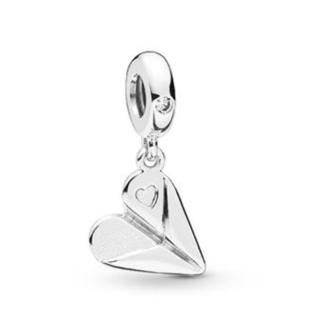 Серебряный кулон «Счастливый кот, собака, коготь, Корона, Сова, любовь», подходит для маленьких ювелирных браслетов, женские оригинальные украшения из бисера