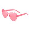 Heart-Shaped Rimless GlassesTransparent Candy ColorPlastic Frame FashionEyewear for Men WomenParty Gift UV Protection Sunglasses