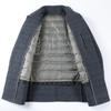 New High-end Double-sided Cashmere Coat for Men with Removable Down Lining, Mid-length Woolen Wool Thick Lapel Coat