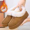 Women's Winter Plush Boots - Furry, Soft Sole, Warm, Plush Lined, Thickened Outer, Full Heel, Comfortable Cotton Shoes