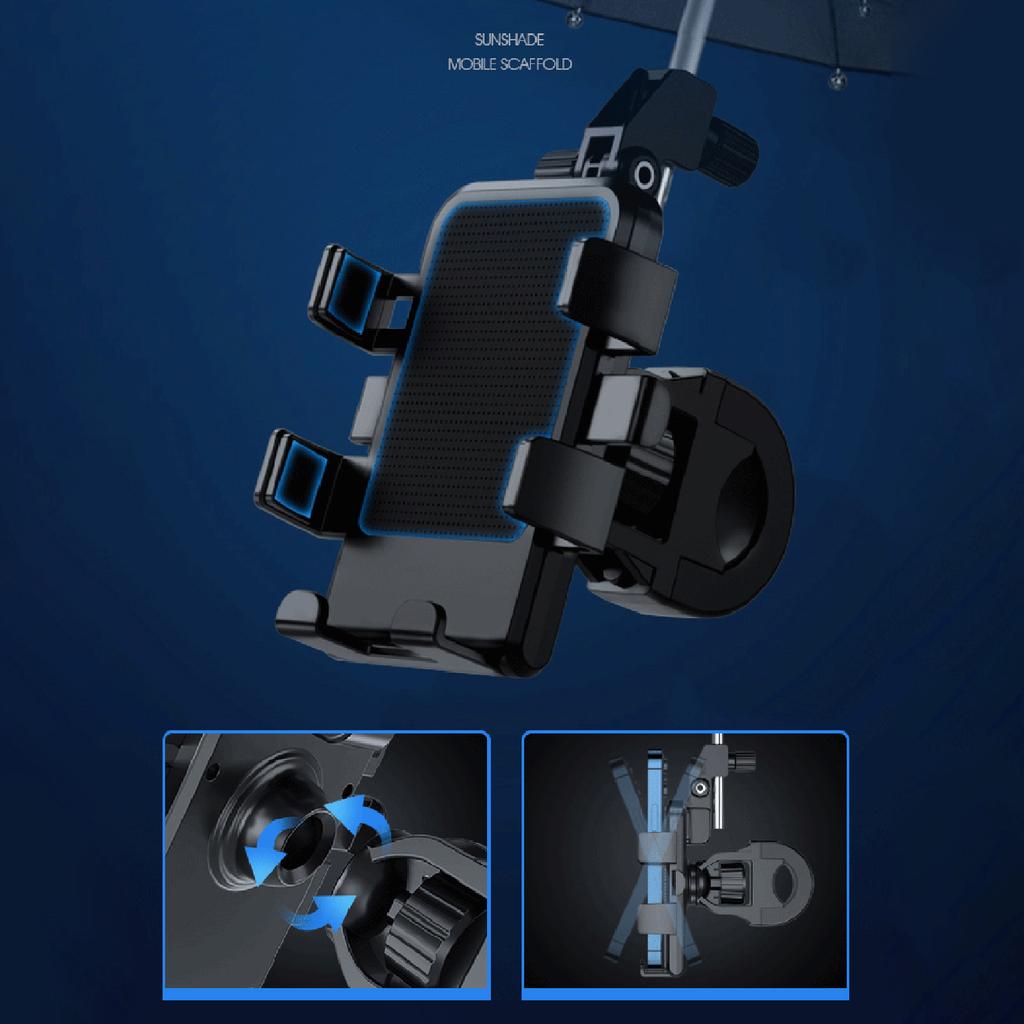Universal Motorcycles Bicycle Umbrella Holder Waterproof SunshadePhone Navigation Bracket Mini Cycling Stand Accessories