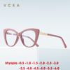 VCKA TR90 очки для близорукости кошачий глаз оправа модные женские анти-синий свет индивидуальные рецептурные оптические винтажные очки -0.50 до -10