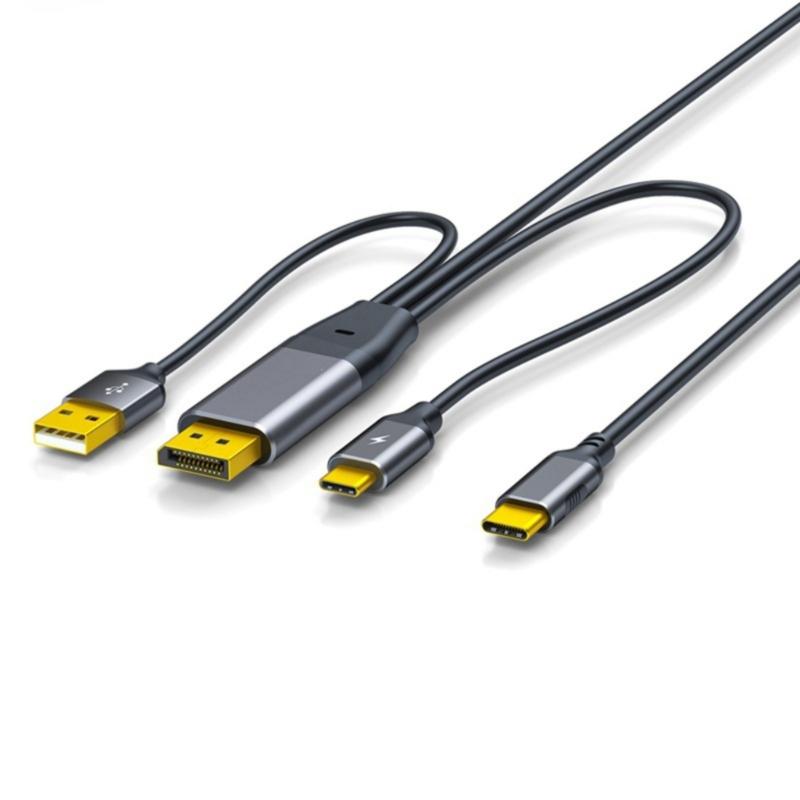 Конвертеры USB C To Видеокабель 4K@60Гц Поддержка сенсорного управления Для портативных мониторов VR игровых устройств