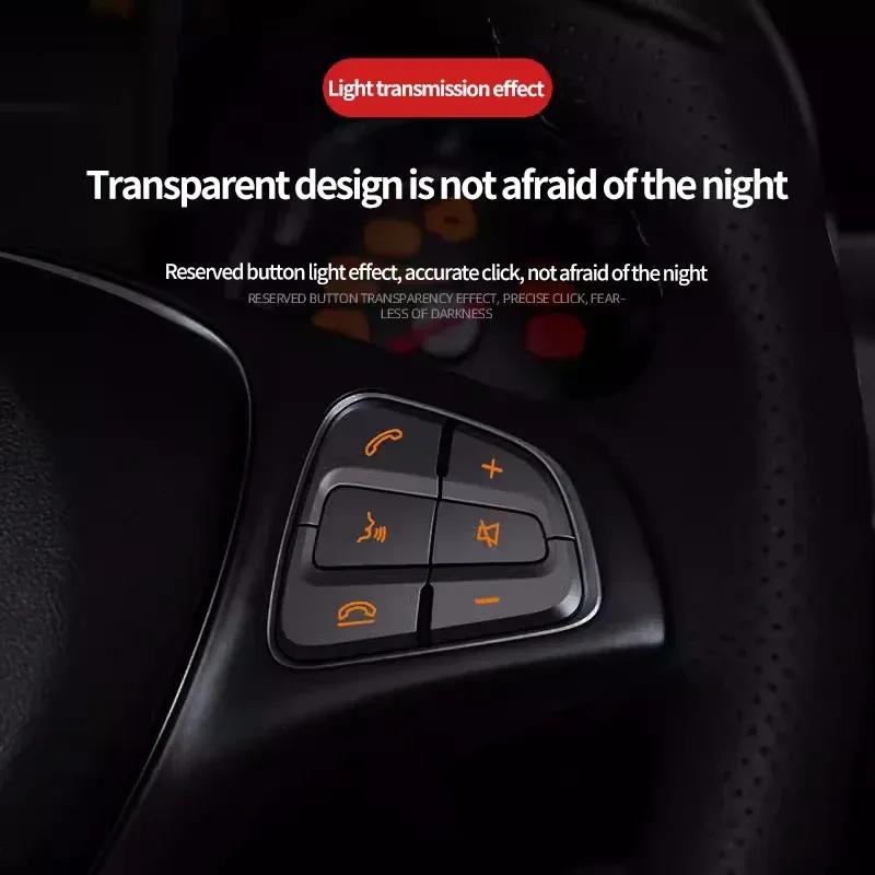 Car steering wheel button decorative protection sticker For Mercedes Benz A C B E G S Class GLC CLS GLA CLA SLK GLE GLK ML GL