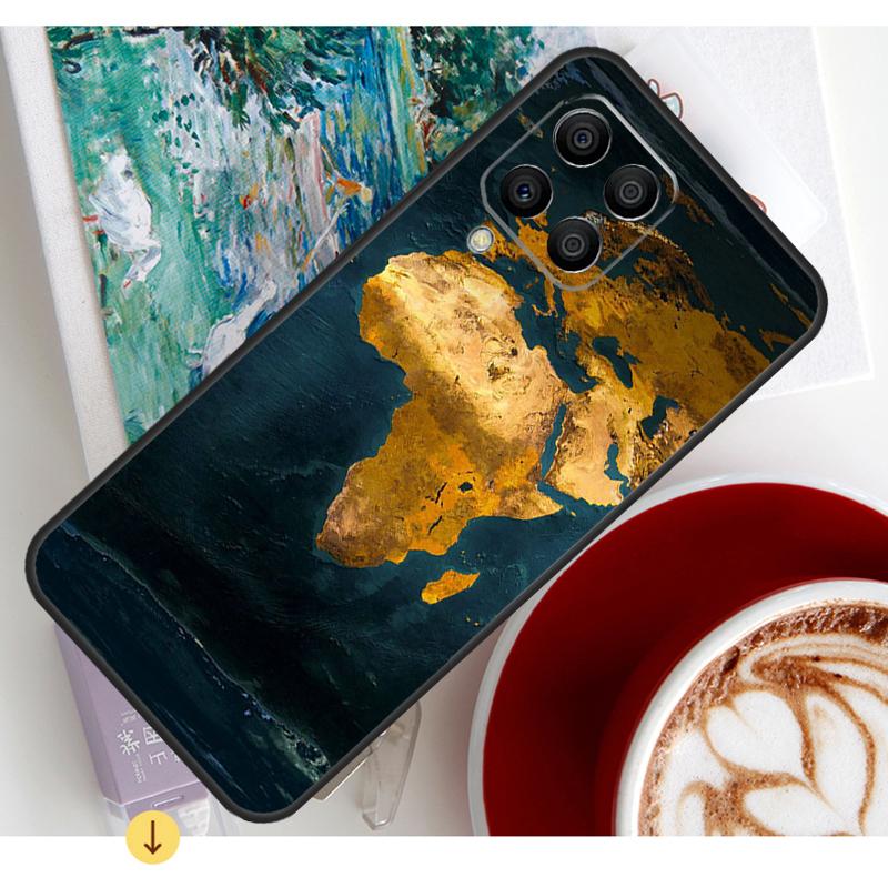 Africa Map Case For Samsung Galaxy M13 M16 M11 M21 M31 M20 M23 M54 M14 M34 M52 M32 M12 M36 M56 M15 M55