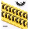 10 Pairs Natural False Eyelashes Curl Russian Volumes 3D Fluffy Mink Reusable Fake Lashes Flexible Extensions Faux Cils