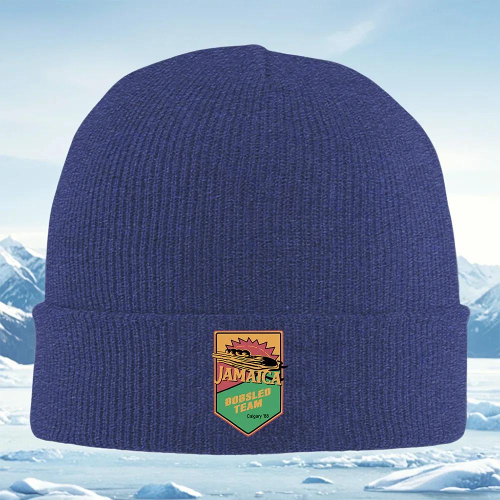 Jamaica Bobsled TeamCalgary Unisex Women Unisex Knitted Hat Beanie Pullover Cap Winter Thermal Warm Christmas Outdoor Cyc