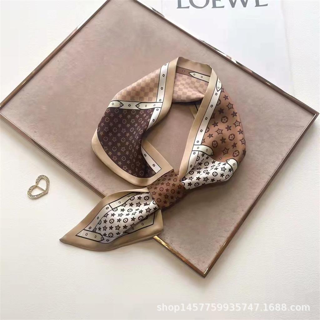 Silk Scarf Small Long Square Scarf Women'S High-End Neck Protection Scarf Professional Matching Shirt Scarf