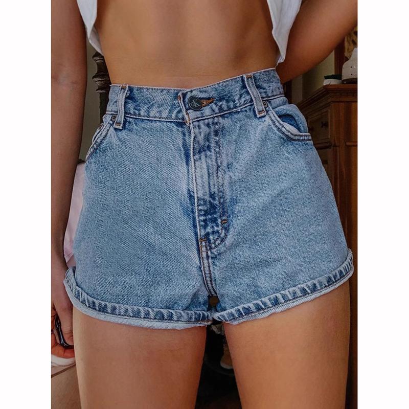 Short Pants Women Jeans Shorts Denim Pant Trousers Embroidery Floral High Waist Casual Regular Pockets Splice Autumn