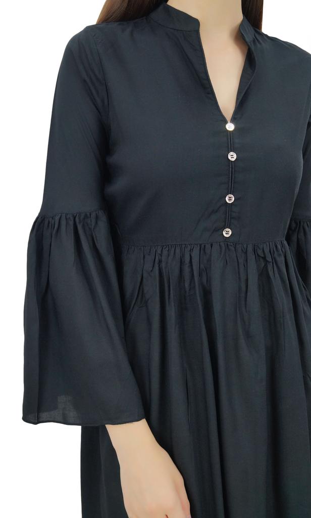 Bimba Женское дизайнерское короткое платье в стиле бохо со сборками на талии и оборками на рукавах