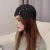 Yousheng Women Knitting Hat Hollow Crochet Flower Pattern Breathable Handcrafted Hat Outdoor Work Street Wear