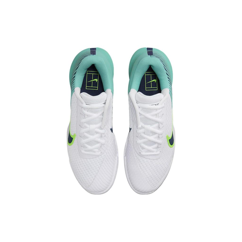 Nike Court Air Zoom Vapor Pro 2 HC Бело-бирюзовые мужские кроссовки Green-Strike Midnight-Navy DR6191-103