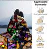 1Pc Heroic Adventures Unite Flannel Blanket, Soft And Comfortable, Casual Warm, Camping Travel, Christmas, Halloween Xmas Gift L19