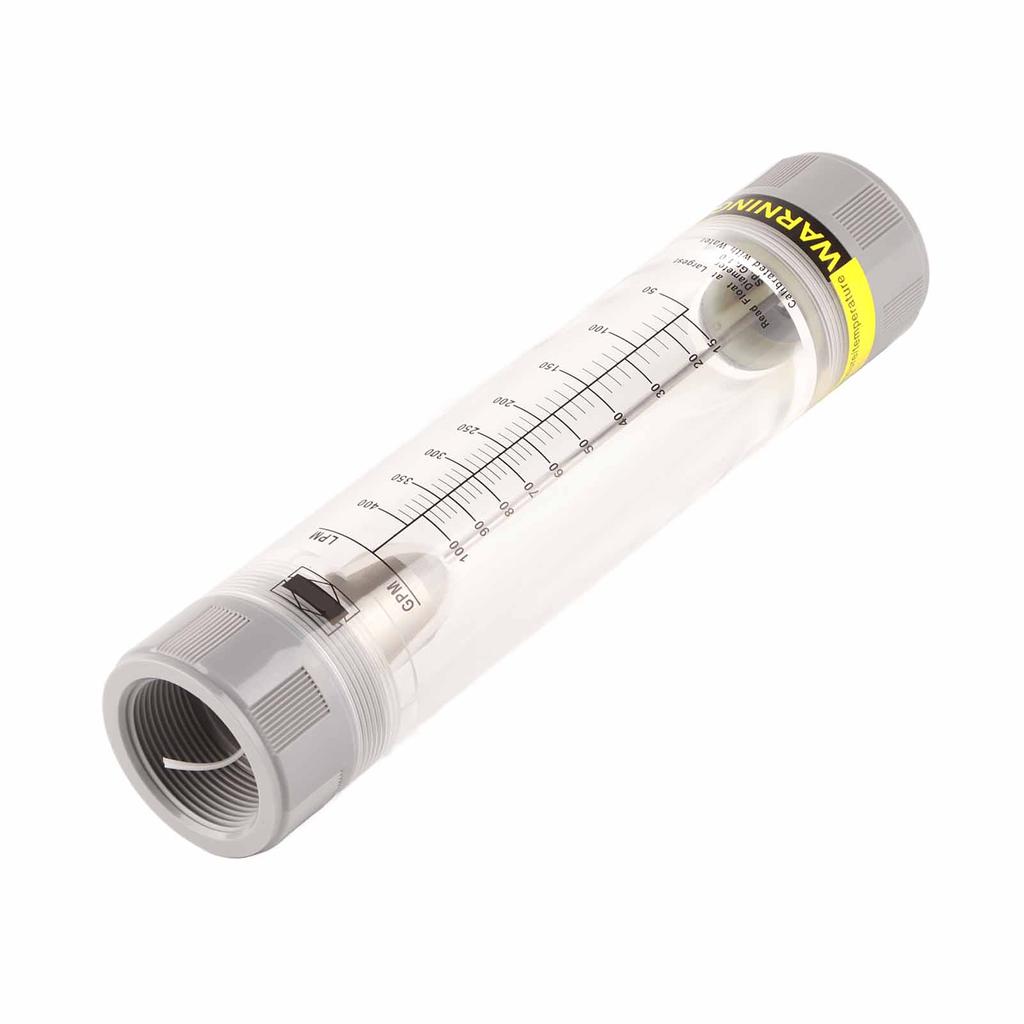 LZM‑40G Tube Type Acrylic Plexiglass Liquid Flowmeter Internal Thread G1‑1 2  Or BSP 10‑100GPM