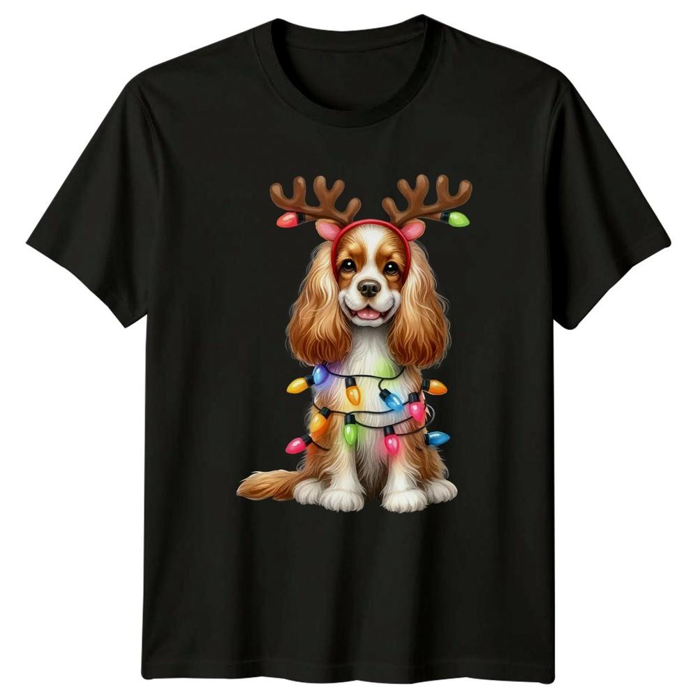 Dog Christmas Lights Holidays Unisexs TShirt Unisexs Tee Graphic Unisex Apparel