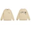 Unisex Oversized Crewneck Fleece-Lined Cotton Sweatshirt With Dice Letter Print Winter Casual Wear
