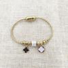 Light Luxury Style Full Diamond Clover Beaded Bracelet