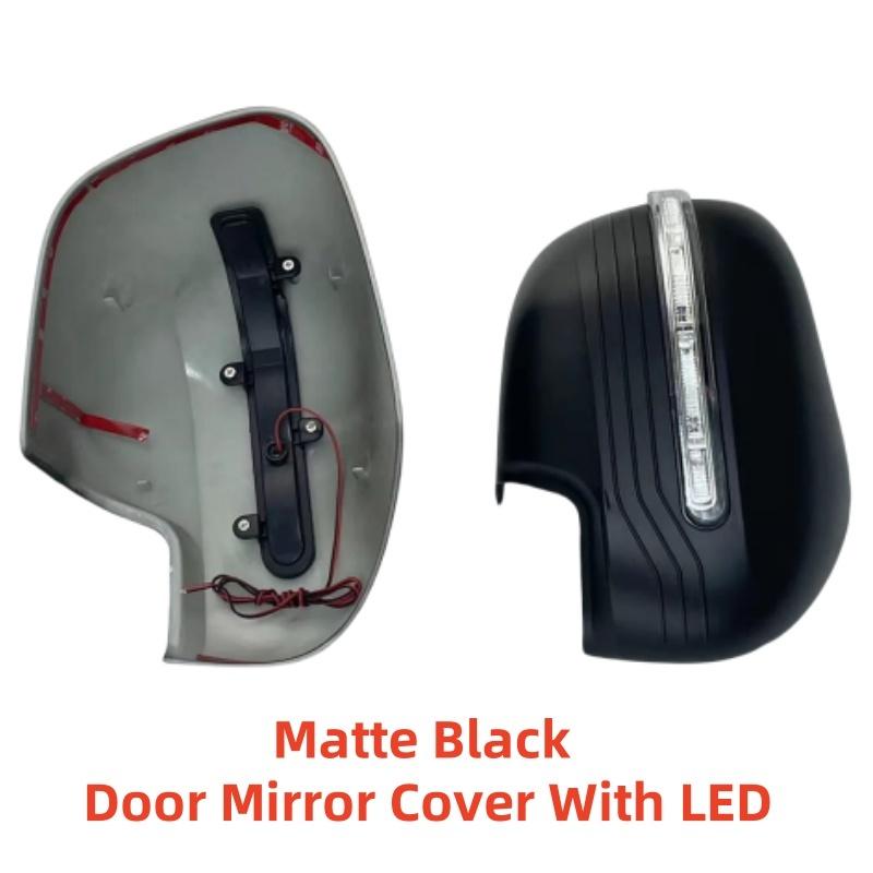 Car ABS Matte black Rearview Accessories Plated For Nissan Navara NP300 D23 2015 2016 2017 2018 Door Mirror Cover With LED