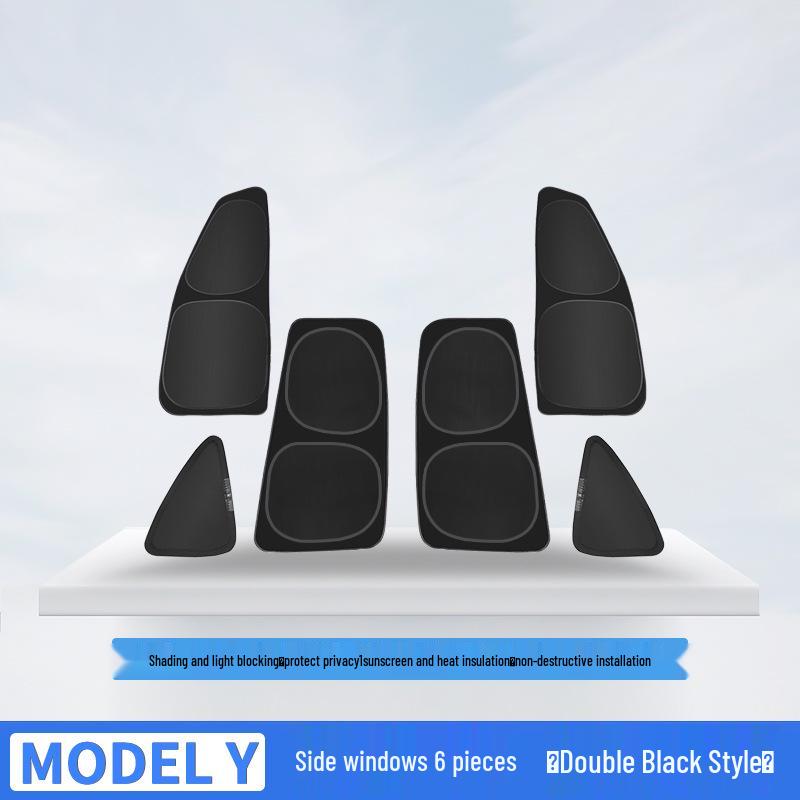 Lightproof Side Window Sunshade & Privacy Curtain for Tesla Model 3/Y - Heat Insulation & Sun Protection