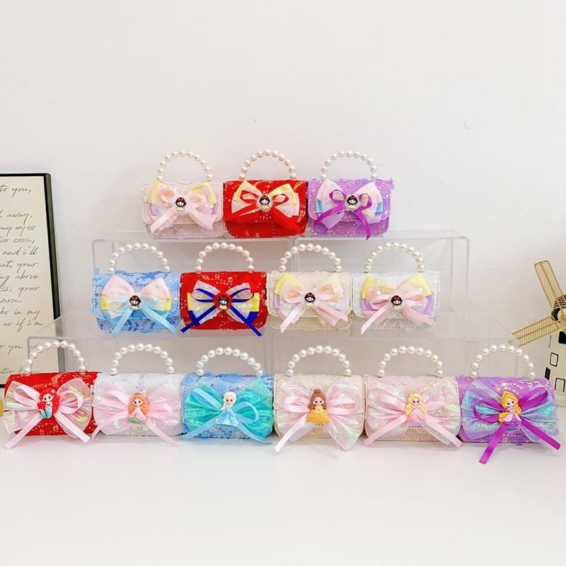 Элегантная маленькая женская сумка через плечо с бантом, модный ремешок-цепочка, универсальный кошелек для детей