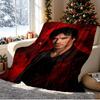 Damon Salvatore Pattern Blanket for Home Decoration, Bed, Sofa, Car Travel, Camping, Suitable for All Seasons, Birthday Christmas Gift