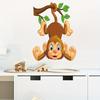 Cute Monkey Hanging Branch Self-Adhesive Wall Stickers Bedroom Living Room Porch Home Decoration Removable Wall Decor Decals