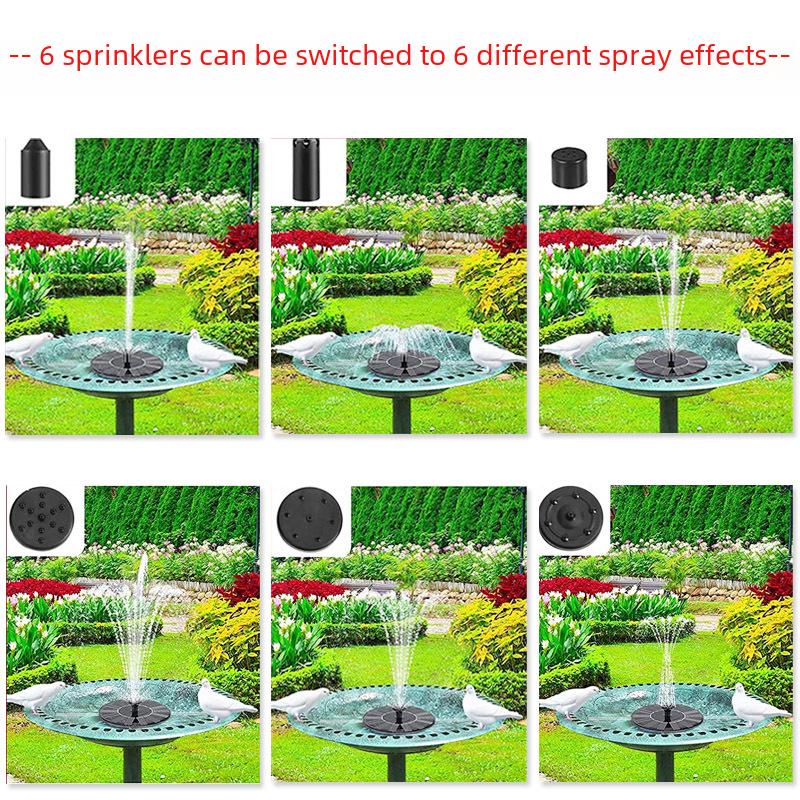 Solar-Powered Floating Bird Bath Fountain for Gardens