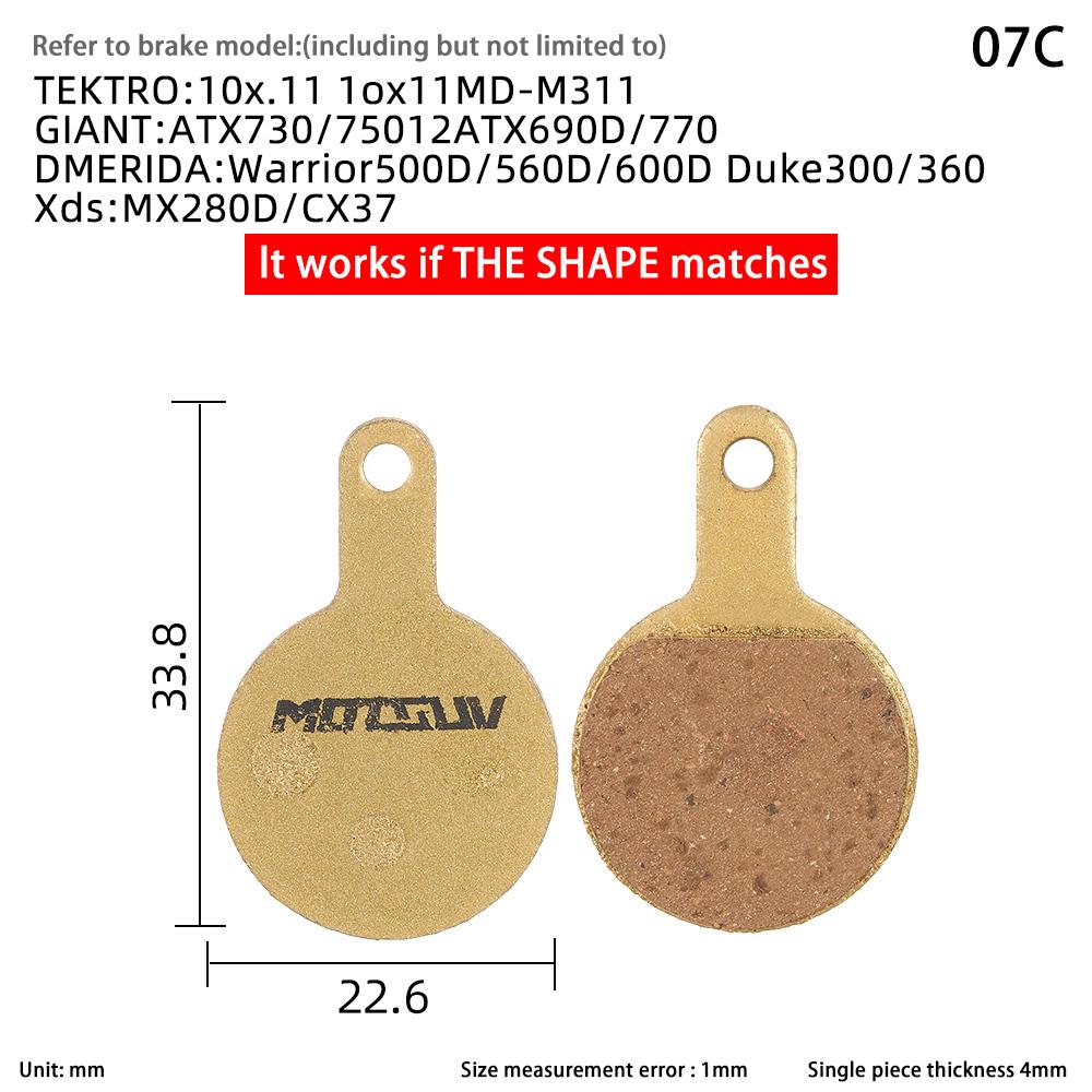 10 Pairs (20 Pieces) Copper Base Bike Brake Pads for Shimano SRAM Avid Hayes Magura Bicycle Accessories