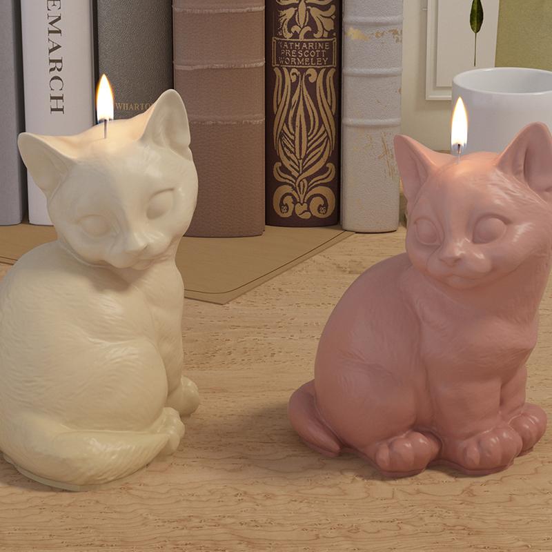 Подарки для домашнего декора Милый Кот Силиконовая Форма 3D Форма для Свечей с Питомцем Котом DIY Форма для Ароматической Свечи KTJ