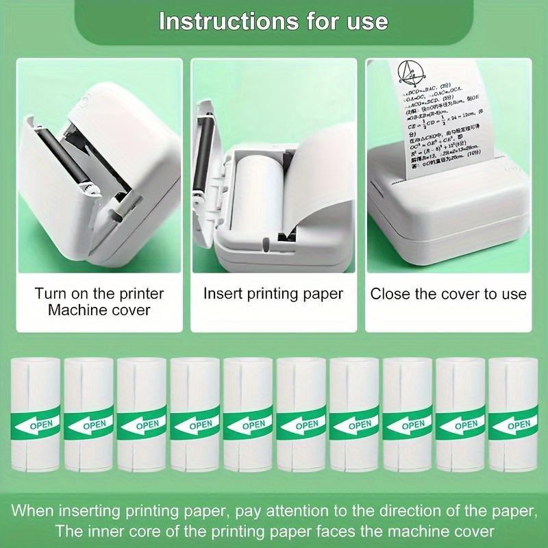 5/10 рулонов бумаги для мини-принтеров, самоклеящаяся термобумага, наклейка для печати, бумага для карманных термопринтеров