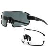 Sports Sunglasses for Polarized Black ADJUSTER Clear Lens Set [A-FIT] Men, Sunglasses, AF-805-C1, Anti-Fog