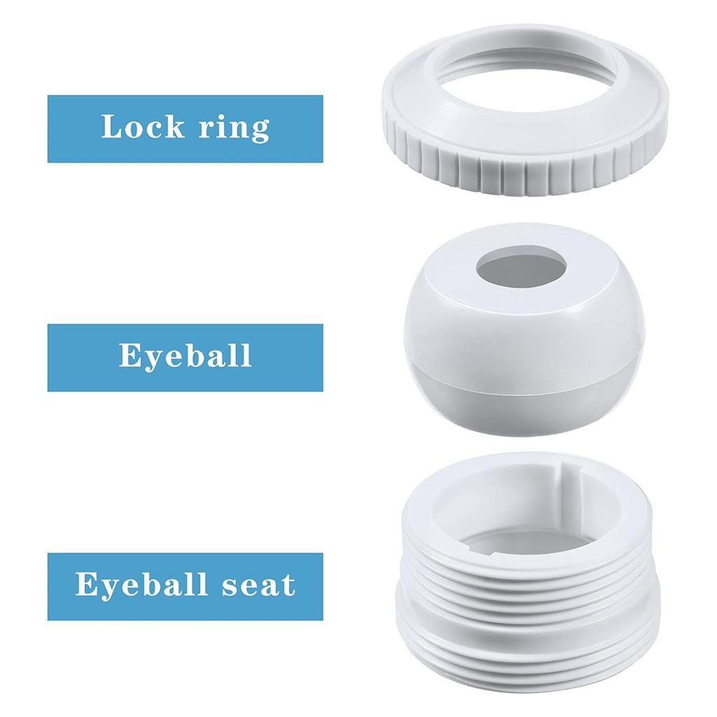 Pool Jet Nozzles Flow Eyeball Inlet Jet Flow Inlet Fitting Swimming Pool Return Jet for Swimming Pool Spout Accessories