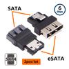 SA-082 2 шт./компл. SATA 7Pin папа к ESATA мама и внешний ESATA к SATA адаптер-удлинитель для SSD-диска