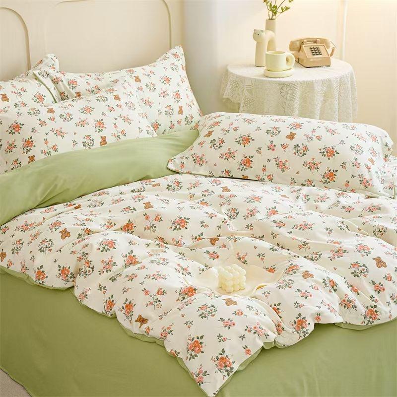 Двухслойный комплект постельного белья из чистого хлопкового муслина G5Z: Пододеяльник, Простыня и Наволочка - Можно стирать в машине и Настраиваемые