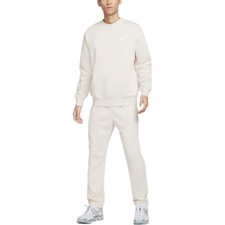 Nike Sportswear Club Fleece Lined Crew Neck Pullover Long Sleeved Without Hood Sweatshirt Men's BV2663-104