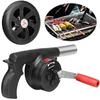 Portable Hand Crank BBQ Blower Fan , Ergonomic Air Blower with Detachable Handle, Compact Lightweight Design for Grill