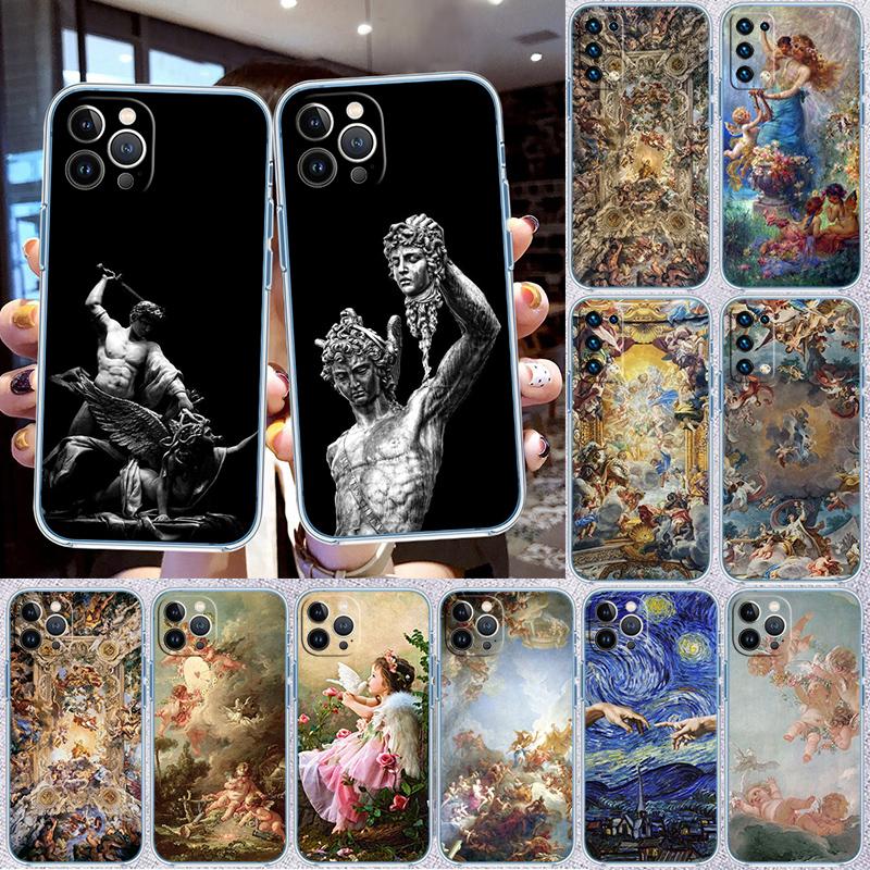 RP32 Fresco Adam Sculpture Transparent Phone Case for Motorola Moto Edge 20 30 40 50 S30 Fusion Ultra Pro Neo Lite + G200 G23