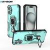 KEYSION Shockproof Case for iPhone 16 Pro Max 16 Plus Soft Silicone+PC Upright Ring Stand Phone Back Cover for iPhone 16 Pro Max