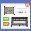 Donext Crib Playpen Folding Co-sleeping Bed Play Yard Side Height Adjustable With Mat Comes with Storage Bag With Mattress with Casters