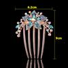 Luxury Hair Accessories Elegant Hair Comb Inlaid Flower Hairpin Shiny Rhinestone