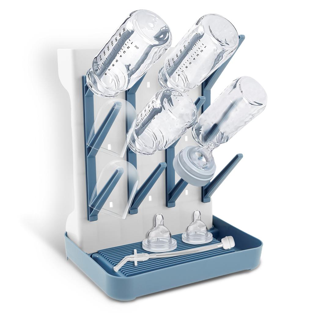 Пластиковая сушилка для детских бутылочек вертикального типа с дизайном большой вместимости и эффективным дренажным шасси, сушилка для детских бутылочек