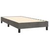 Maison Exclusive - Sommier à lattes de lit et matelas Gris foncé 90x200 cm Velours